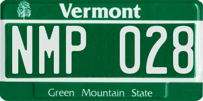 VT license plate NMP028