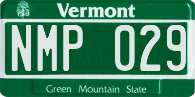 VT license plate NMP029