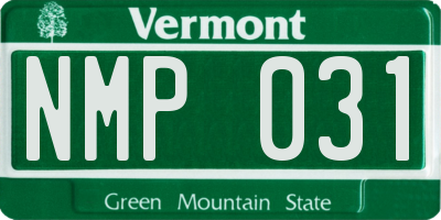 VT license plate NMP031