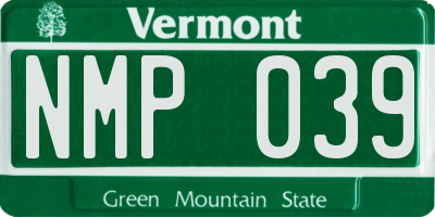 VT license plate NMP039