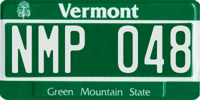 VT license plate NMP048
