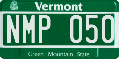 VT license plate NMP050