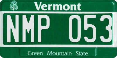 VT license plate NMP053