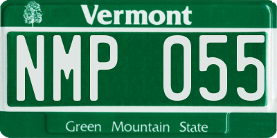 VT license plate NMP055