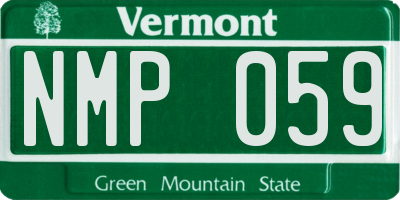 VT license plate NMP059