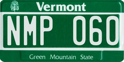VT license plate NMP060