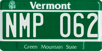 VT license plate NMP062