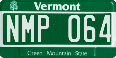 VT license plate NMP064
