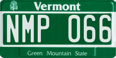 VT license plate NMP066