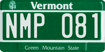 VT license plate NMP081
