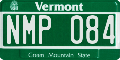 VT license plate NMP084