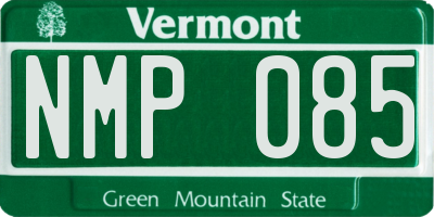 VT license plate NMP085