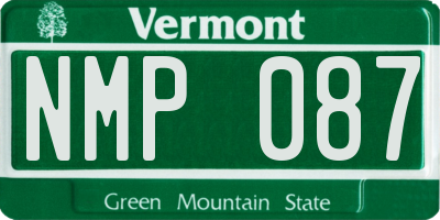 VT license plate NMP087