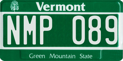 VT license plate NMP089