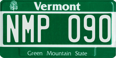 VT license plate NMP090