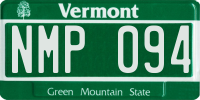 VT license plate NMP094