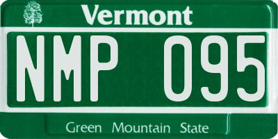 VT license plate NMP095
