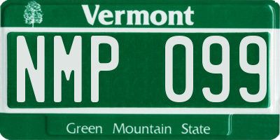VT license plate NMP099