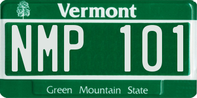 VT license plate NMP101