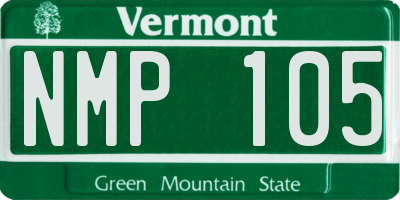 VT license plate NMP105