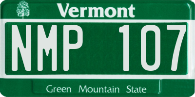 VT license plate NMP107