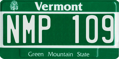 VT license plate NMP109