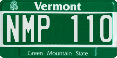 VT license plate NMP110