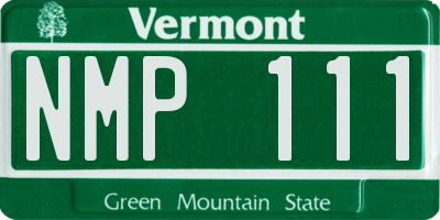 VT license plate NMP111