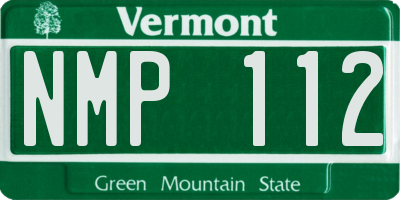 VT license plate NMP112