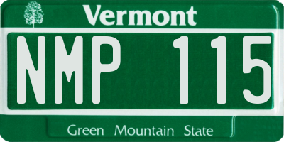 VT license plate NMP115