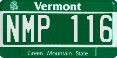 VT license plate NMP116