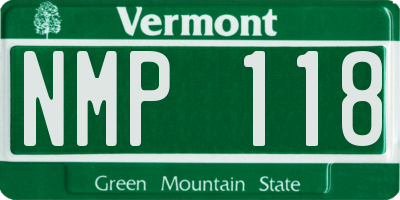 VT license plate NMP118