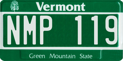VT license plate NMP119