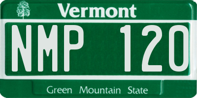 VT license plate NMP120