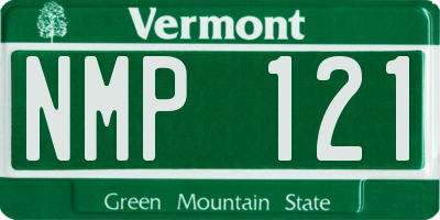 VT license plate NMP121
