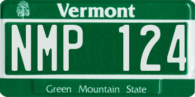VT license plate NMP124