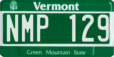 VT license plate NMP129