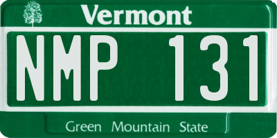 VT license plate NMP131