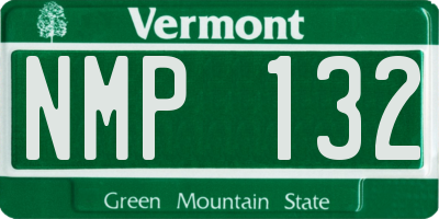 VT license plate NMP132