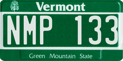 VT license plate NMP133