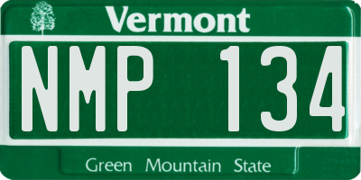 VT license plate NMP134