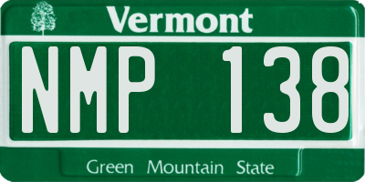 VT license plate NMP138