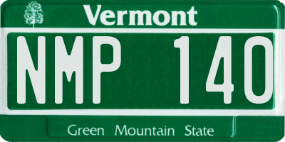 VT license plate NMP140