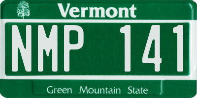VT license plate NMP141