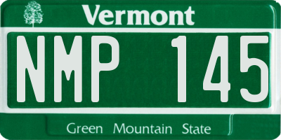 VT license plate NMP145