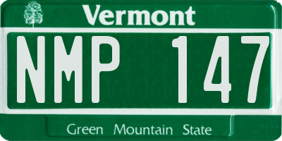 VT license plate NMP147