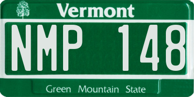 VT license plate NMP148