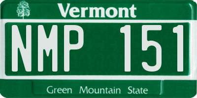 VT license plate NMP151