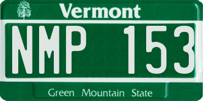 VT license plate NMP153