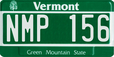 VT license plate NMP156